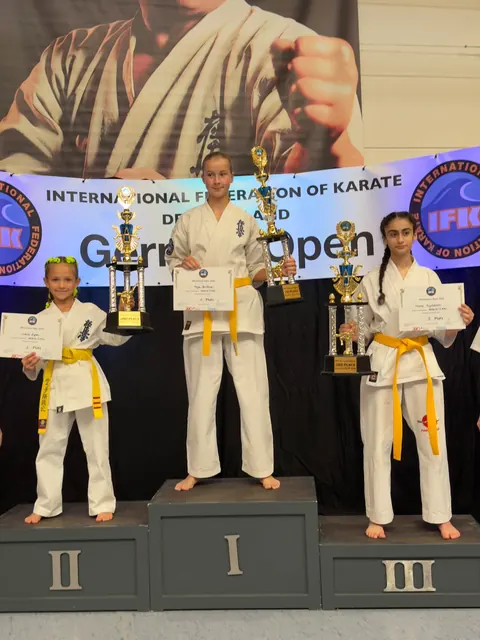 Zawodniczka na podium Germany Open